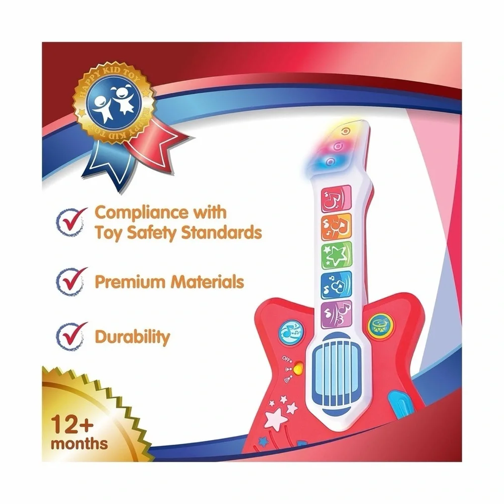 New Magic Touch Guitar, Infant Toddler Light Up Music Toy with Volume Control